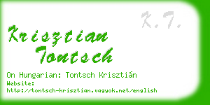 krisztian tontsch business card